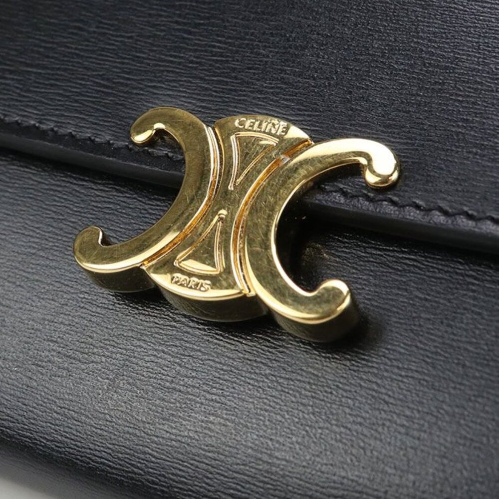 Celine Large Wallet Triomphe 10 E313 dpv.38 no Long Wallet Bifold Calf - Picture 4 of 6